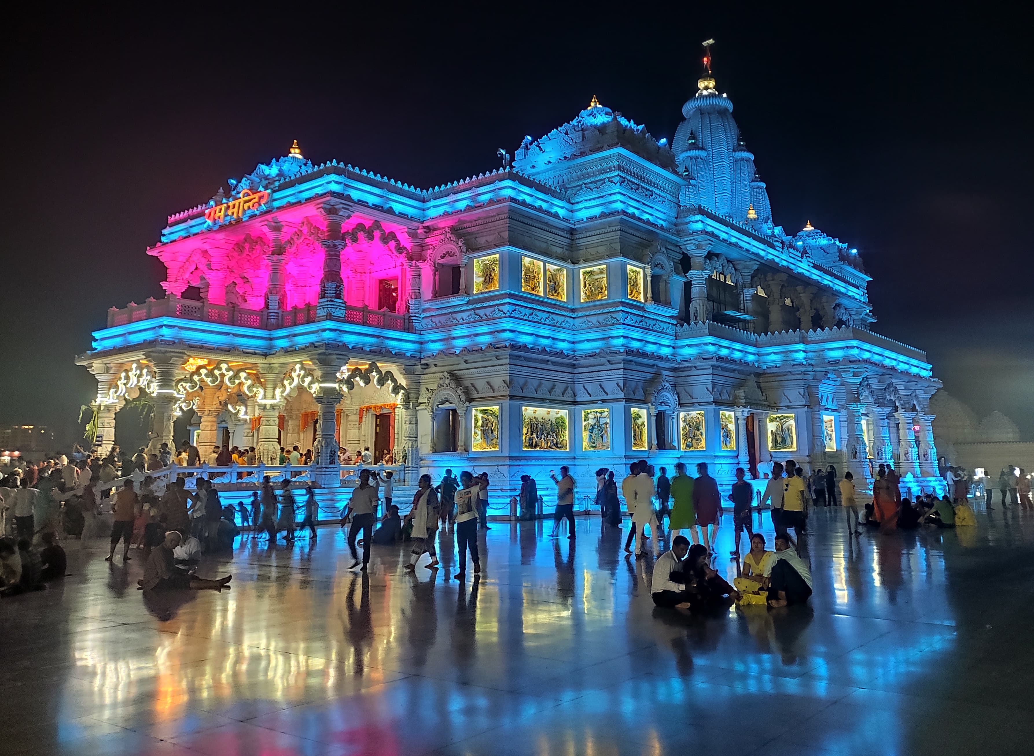 Prem Mandir, Vrindavan — Night Light Show